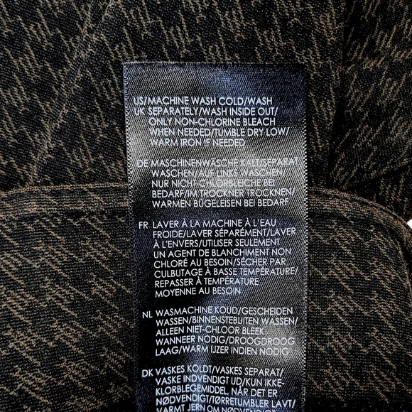 Liverpool Houndstooth Pants Size 6 28 Skinny Stretch Ankle Olive Brown Pull On - Picture 9 of 10